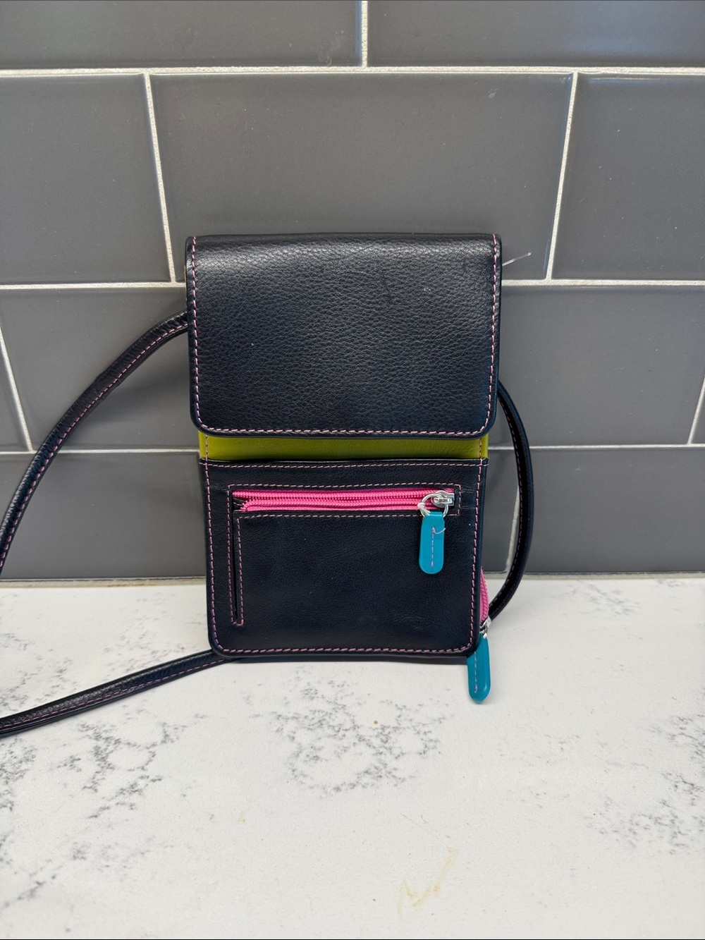 RFID Crossbody Wallet RFID Cross Body Purse Wallet, Adjustable Strap, Blocking